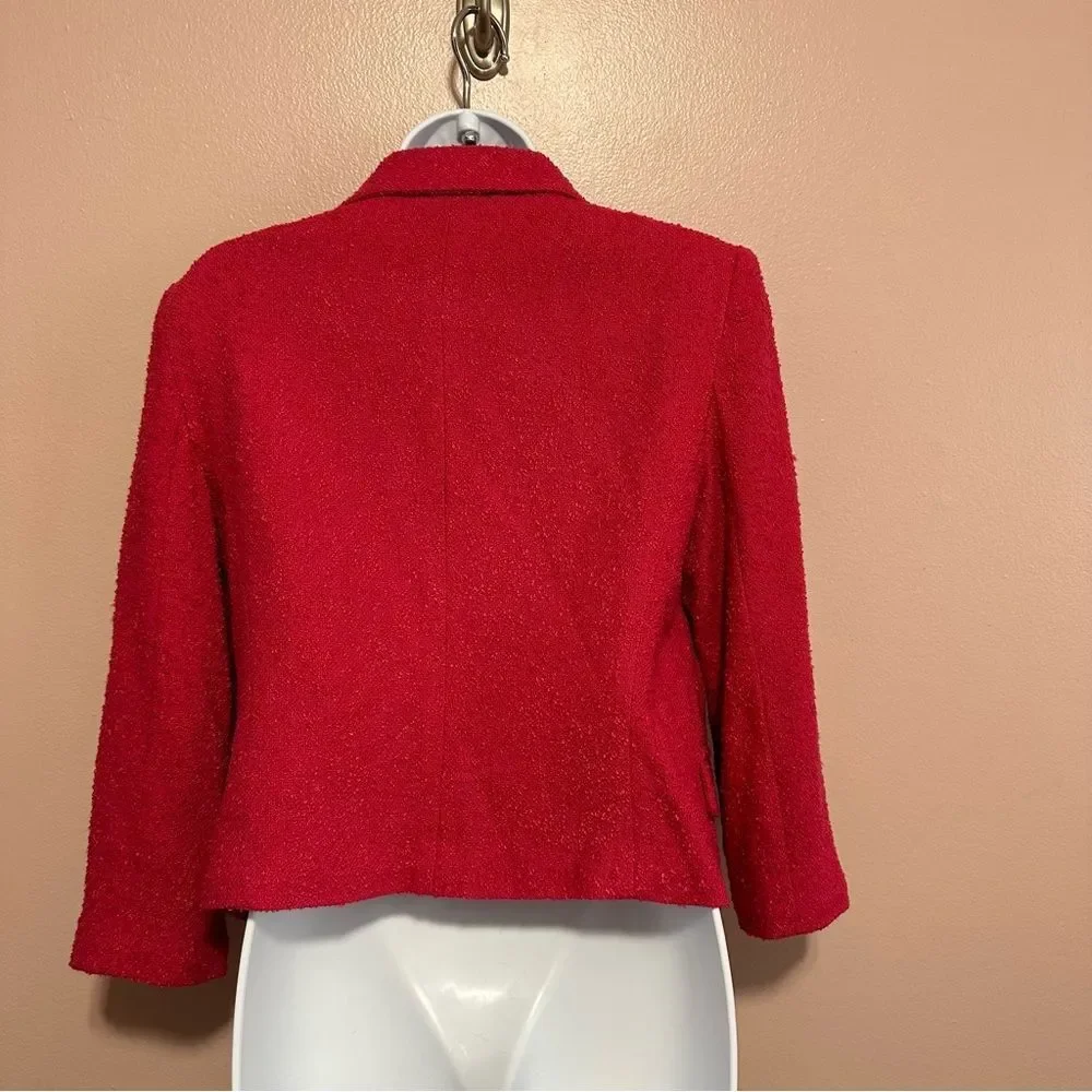 DKNY Fuchsia pink wool blend blazer size 8
